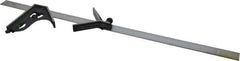SPI - 3 Piece, 24" Combination Square Set - 1/100, 1/32, 1/50 & 1/64" (16R) Graduation, Hardened Steel Blade, Cast Iron Center & Square Head - USA Tool & Supply