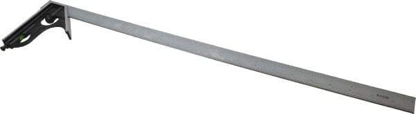 SPI - 2 Piece, 24" Combination Square Set - 1/100, 1/32, 1/50 & 1/64" (16R) Graduation, Hardened Steel Blade, Cast Iron Square Head - USA Tool & Supply