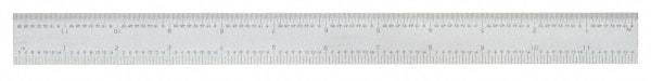 SPI - 12 Inch Long Blade, English and Metric Graduation Combination Square Blade - Baked Enamel Coated, 1/64 and 1/32 Inch Graduation, 0.5 and 1mm Graduation - USA Tool & Supply