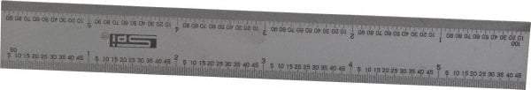 SPI - 6 Inch Long Blade, 16R Graduation Combination Square Blade - Baked Enamel Coated, 1/100, 1/64, 1/50 and 1/32 Inch Graduation - USA Tool & Supply