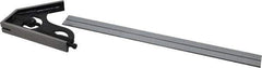 SPI - 2 Piece, 12" Combination Square Set - 1/16, 1/32, 1/64 & 1/8" (4R) Graduation, Hardened Steel Blade, Hardened Steel Square Head - USA Tool & Supply