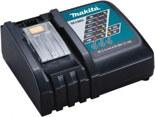 Makita - 14.4 to 18 Volt, 1 Battery Lithium-Ion Power Tool Charger - 30 min to Charge - USA Tool & Supply
