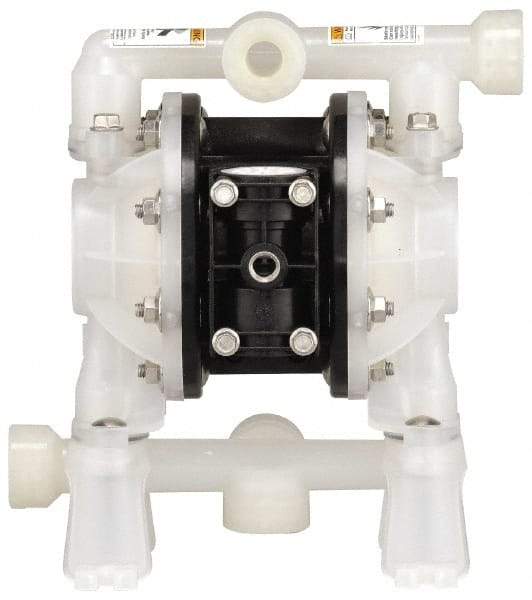 ARO/Ingersoll-Rand - 1/2" NPT, Nonmetallic, Air Operated Diaphragm Pump - PTFE Diaphragm, Acetal Housing - USA Tool & Supply