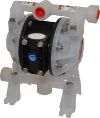 ARO/Ingersoll-Rand - 1/2" NPT, Nonmetallic, Air Operated Diaphragm Pump - Polyurethane Diaphragm, Polypropylene Housing - USA Tool & Supply