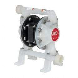 ARO/Ingersoll-Rand - 3/4" NPT, Nonmetallic, Air Operated Diaphragm Pump - Santoprene Diaphragm, Polypropylene Housing - USA Tool & Supply