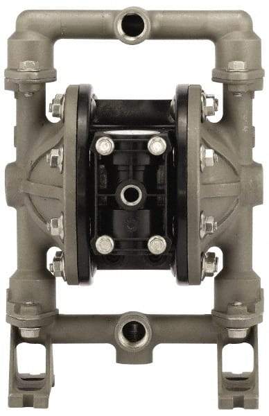 ARO/Ingersoll-Rand - 1/2" NPT, Metallic, Air Operated Diaphragm Pump - PTFE Diaphragm, Aluminum Housing - USA Tool & Supply