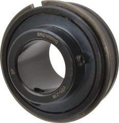 Browning - 1-1/8" ID x 2.4409" OD, 4,381 Lb Dynamic Capacity, ER Style Insert Bearing - 52100 Steel Insert, 7/8" Race Width, 2,567 Lb Static Capacity - USA Tool & Supply