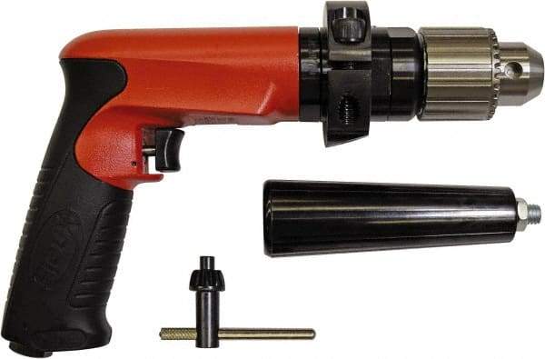 Sioux Tools - 1/2" Keyed Chuck - Pistol Grip Handle, 700 RPM, 14.16 LPS, 30 CFM, 1 hp - USA Tool & Supply