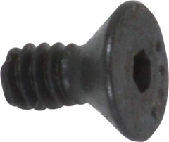 Made in USA - #4-40 UNC Hex Socket Drive, 82° Flat Screw - Alloy Steel, Black Oxide Finish, Fully Threaded, 1/4" OAL - USA Tool & Supply