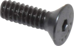 Made in USA - #4-40 UNC Hex Socket Drive, 82° Flat Screw - Alloy Steel, Black Oxide Finish, Fully Threaded, 3/8" OAL - USA Tool & Supply