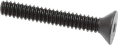 Made in USA - #4-40 UNC Hex Socket Drive, 82° Flat Screw - Alloy Steel, Black Oxide Finish, Fully Threaded, 3/4" OAL - USA Tool & Supply