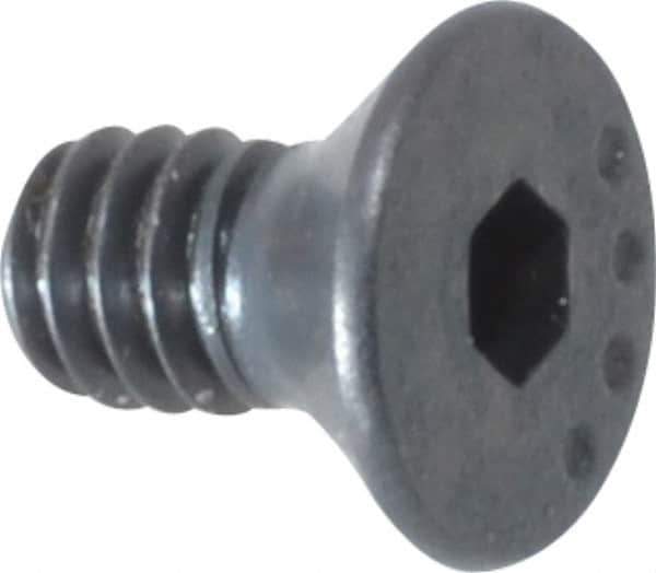 Made in USA - #5-40 UNC Hex Socket Drive, 82° Flat Screw - Alloy Steel, Black Oxide Finish, Fully Threaded, 1/4" OAL - USA Tool & Supply
