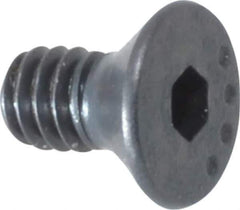 Made in USA - #5-40 UNC Hex Socket Drive, 82° Flat Screw - Alloy Steel, Black Oxide Finish, Fully Threaded, 1/4" OAL - USA Tool & Supply