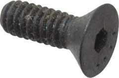Made in USA - #5-40 UNC Hex Socket Drive, 82° Flat Screw - Alloy Steel, Black Oxide Finish, Fully Threaded, 3/8" OAL - USA Tool & Supply