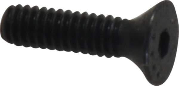 Made in USA - #5-40 UNC Hex Socket Drive, 82° Flat Screw - Alloy Steel, Black Oxide Finish, Fully Threaded, 1/2" OAL - USA Tool & Supply