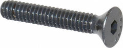 Made in USA - #5-40 UNC Hex Socket Drive, 82° Flat Screw - Alloy Steel, Black Oxide Finish, Fully Threaded, 3/4" OAL - USA Tool & Supply