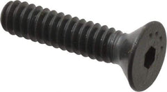 Made in USA - #6-32 UNC Hex Socket Drive, 82° Flat Screw - Alloy Steel, Black Oxide Finish, Fully Threaded, 5/8" OAL - USA Tool & Supply