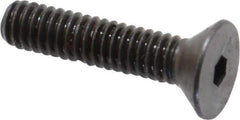Made in USA - #8-32 UNC Hex Socket Drive, 82° Flat Screw - Alloy Steel, Black Oxide Finish, Fully Threaded, 3/4" OAL - USA Tool & Supply