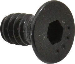 Made in USA - #10-24 UNC Hex Socket Drive, 82° Flat Screw - Alloy Steel, Black Oxide Finish, Fully Threaded, 3/8" OAL - USA Tool & Supply