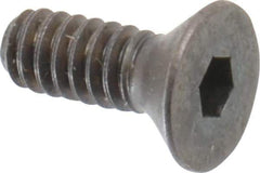 Made in USA - #10-24 UNC Hex Socket Drive, 82° Flat Screw - Alloy Steel, Black Oxide Finish, Fully Threaded, 1/2" OAL - USA Tool & Supply