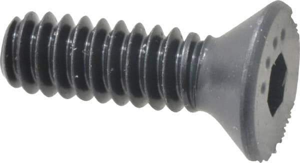 Made in USA - #10-24 UNC Hex Socket Drive, 82° Flat Screw - Alloy Steel, Black Oxide Finish, Fully Threaded, 5/8" OAL - USA Tool & Supply