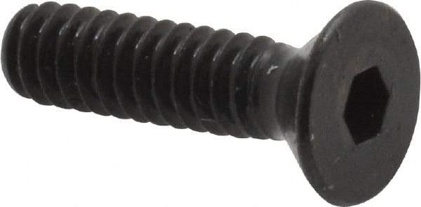 Made in USA - #10-24 UNC Hex Socket Drive, 82° Flat Screw - Alloy Steel, Black Oxide Finish, Fully Threaded, 3/4" OAL - USA Tool & Supply