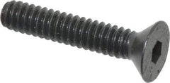 Made in USA - #10-24 UNC Hex Socket Drive, 82° Flat Screw - Alloy Steel, Black Oxide Finish, Fully Threaded, 1" OAL - USA Tool & Supply