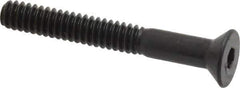 Made in USA - #10-24 UNC Hex Socket Drive, 82° Flat Screw - Alloy Steel, Black Oxide Finish, Fully Threaded, 1-1/2" OAL - USA Tool & Supply
