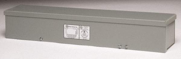 Cooper B-Line - 6" High x 24" Wide x 6" Long, Screw Mount Wire Duct - Gray, 7 Knockouts, Screw, Steel - USA Tool & Supply