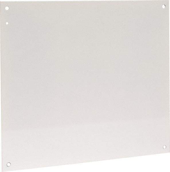 Cooper B-Line - 18-1/2" OAW x 21" OAH Powder Coat Finish Electrical Enclosure Nonperforated Panel - 24" x 20" Box, 14 Gauge Steel, Use with 24206-1/24208-1 - USA Tool & Supply