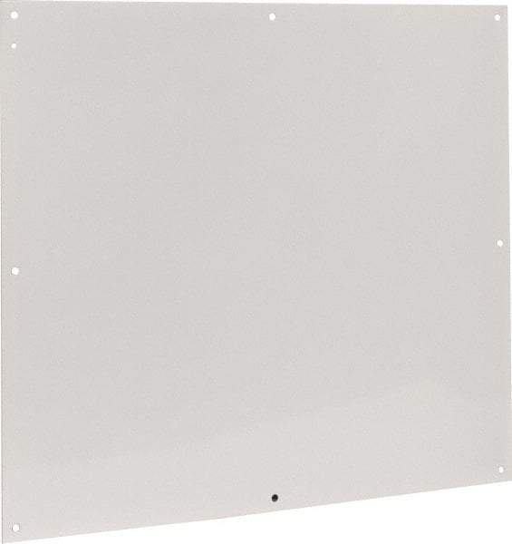 Cooper B-Line - 28-1/2" OAW x 32" OAH Powder Coat Finish Electrical Enclosure Nonperforated Panel - 36" x 30" Box, 14 Gauge Steel, Use with 363012-1/36306-1/36308-1 - USA Tool & Supply