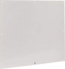 Cooper B-Line - 28-1/2" OAW x 32" OAH Powder Coat Finish Electrical Enclosure Nonperforated Panel - 36" x 30" Box, 14 Gauge Steel, Use with 363012-1/36306-1/36308-1 - USA Tool & Supply