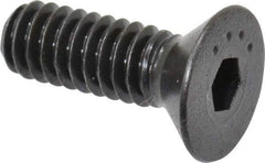 Made in USA - 1/4-20 UNC Hex Socket Drive, 82° Flat Screw - Alloy Steel, Black Oxide Finish, Fully Threaded, 3/4" OAL - USA Tool & Supply