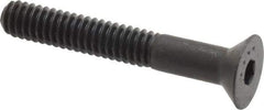 Made in USA - 1/4-20 UNC Hex Socket Drive, 82° Flat Screw - Alloy Steel, Black Oxide Finish, Fully Threaded, 1-3/4" OAL - USA Tool & Supply