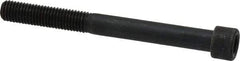 Made in USA - 1/4-28 UNF Hex Socket Drive, Socket Cap Screw - Alloy Steel, Black Oxide Finish, Partially Threaded, 2-1/2" Length Under Head - USA Tool & Supply