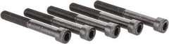 Made in USA - 1/2-20 UNF Hex Socket Drive, Socket Cap Screw - Alloy Steel, Black Oxide Finish, Partially Threaded, 4" Length Under Head - USA Tool & Supply