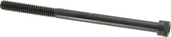Made in USA - 1/4-20 UNC Hex Socket Drive, Socket Cap Screw - Grade 4037 Alloy Steel, Black Oxide Finish, Partially Threaded, 3-3/4" Length Under Head - USA Tool & Supply