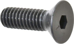 Made in USA - 5/16-18 UNC Hex Socket Drive, 82° Flat Screw - Alloy Steel, Black Oxide Finish, Fully Threaded, 1" OAL - USA Tool & Supply