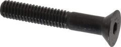 Made in USA - 5/16-18 UNC Hex Socket Drive, 82° Flat Screw - Alloy Steel, Black Oxide Finish, Fully Threaded, 2" OAL - USA Tool & Supply