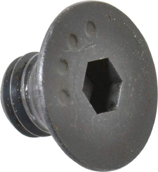 Made in USA - 3/8-16 UNC Hex Socket Drive, 82° Flat Screw - Alloy Steel, Black Oxide Finish, Fully Threaded, 1/2" OAL - USA Tool & Supply