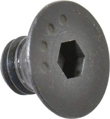 Made in USA - 3/8-16 UNC Hex Socket Drive, 82° Flat Screw - Alloy Steel, Black Oxide Finish, Fully Threaded, 1/2" OAL - USA Tool & Supply