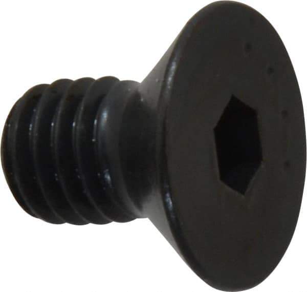 Made in USA - 3/8-16 UNC Hex Socket Drive, 82° Flat Screw - Alloy Steel, Black Oxide Finish, Fully Threaded, 5/8" OAL - USA Tool & Supply