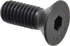 Made in USA - 3/8-16 UNC Hex Socket Drive, 82° Flat Screw - Alloy Steel, Black Oxide Finish, Fully Threaded, 1" OAL - USA Tool & Supply