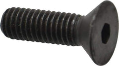 Made in USA - 3/8-16 UNC Hex Socket Drive, 82° Flat Screw - Alloy Steel, Black Oxide Finish, Fully Threaded, 1-1/4" OAL - USA Tool & Supply