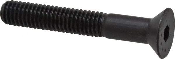Made in USA - 3/8-16 UNC Hex Socket Drive, 82° Flat Screw - Alloy Steel, Black Oxide Finish, Partially Threaded, 2-1/2" OAL - USA Tool & Supply