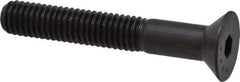 Made in USA - 3/8-16 UNC Hex Socket Drive, 82° Flat Screw - Alloy Steel, Black Oxide Finish, Partially Threaded, 2-1/2" OAL - USA Tool & Supply