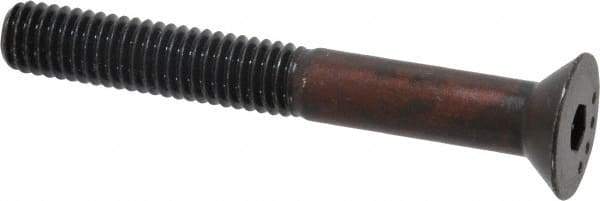 Made in USA - 3/8-16 UNC Hex Socket Drive, 82° Flat Screw - Alloy Steel, Black Oxide Finish, Partially Threaded, 3" OAL - USA Tool & Supply