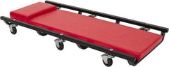 Value Collection - 330 Lb Capacity, 6 Wheel Creeper with Fixed Headrest - Steel, 37" Long x 4.55" High x 17" Wide - USA Tool & Supply