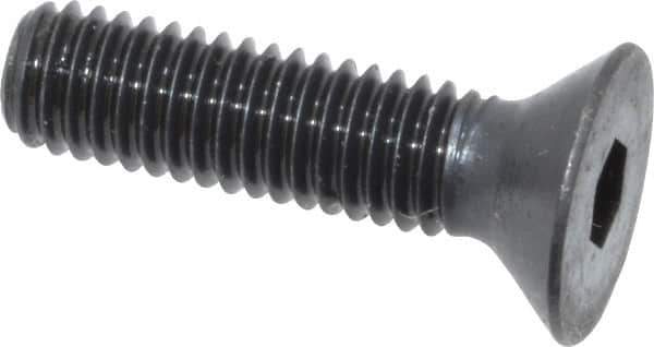 Made in USA - #10-32 UNF Hex Socket Drive, 82° Flat Screw - Alloy Steel, Black Oxide Finish, Fully Threaded, 3/4" OAL - USA Tool & Supply