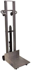 Vestil - 175 Lb Capacity Manual Cable Winch Lift Table - 1/4" to 58" Lift Height, 20" Platform Length x 20" Platform Width - USA Tool & Supply